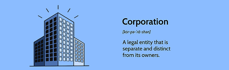 Corporation is a Legal Entity Definition